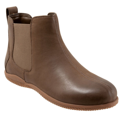 Softwalk Highland S2053-069 Womens Brown Leather Slip On Chelsea Boots