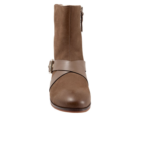 Softwalk Rayne S2057-069 Womens Brown Wide Leather Zipper Casual Dress Boots