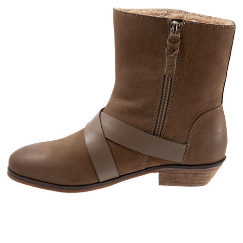Softwalk Rayne S2057-069 Womens Brown Wide Leather Zipper Casual Dress Boots