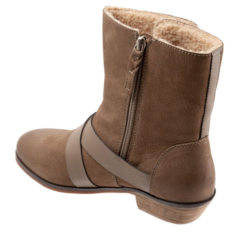 Softwalk Rayne S2057-069 Womens Brown Leather Zipper Casual Dress Boots