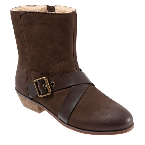 Softwalk Rayne S2057-211 Womens Brown Leather Zipper Casual Dress Boots