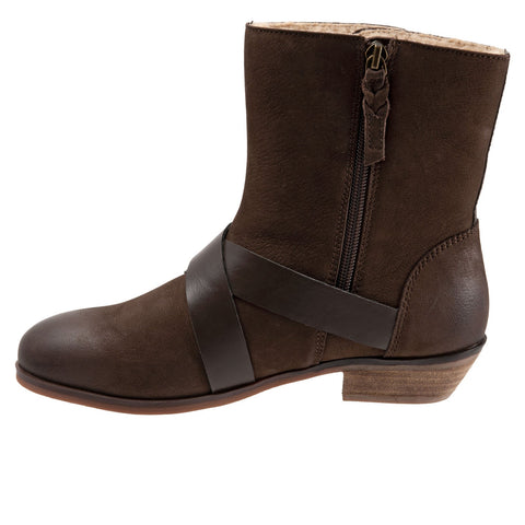Softwalk Rayne S2057-211 Womens Brown Leather Zipper Casual Dress Boots