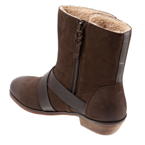Softwalk Rayne S2057-211 Womens Brown Leather Zipper Casual Dress Boots
