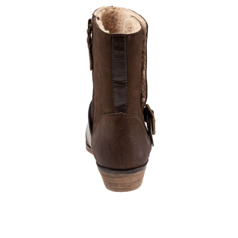 Softwalk Rayne S2057-211 Womens Brown Leather Zipper Casual Dress Boots