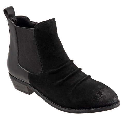 Softwalk Rockford S2058-003 Womens Black Suede Ankle & Booties Boots