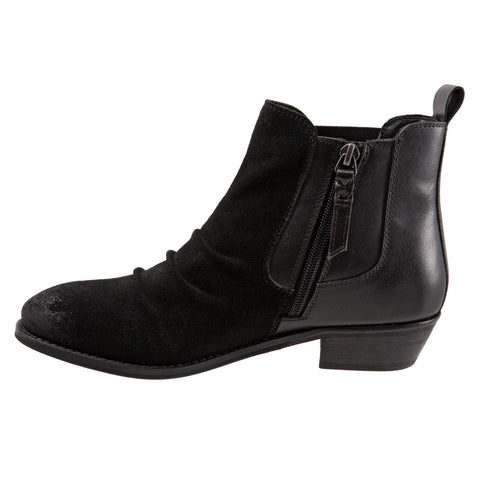 Softwalk Rockford S2058-003 Womens Black Suede Ankle & Booties Boots