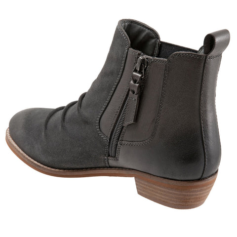 Softwalk Rockford S2058-097 Womens Gray Wide Suede Ankle & Booties Boots