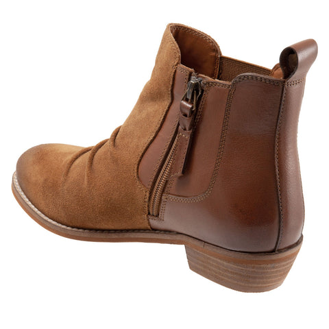 Softwalk Rockford S2058-203 Womens Brown Wide Suede Ankle & Booties Boots