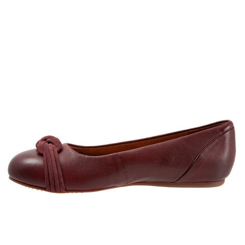 Softwalk Sonoma Knot S2059-634 Womens Burgundy Extra Wide Ballet Flats Shoes