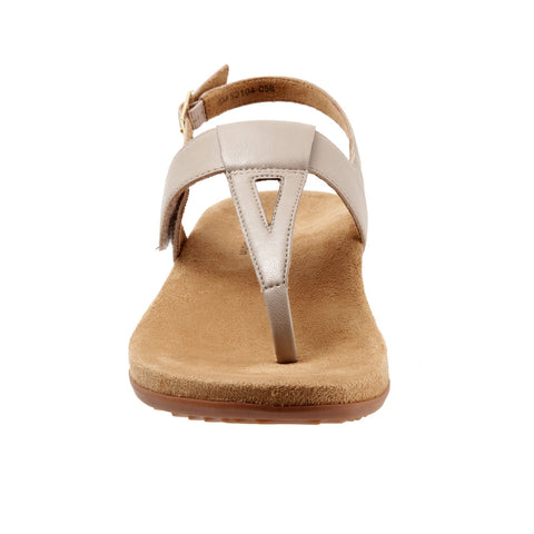 Softwalk Brea S2104-058 Womens Gray Narrow Leather Slingback Sandals Shoes