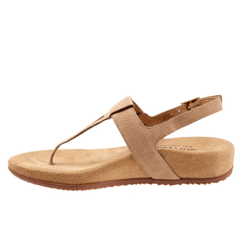 Softwalk Brea S2104-238 Womens Brown Leather Slingback Sandals Shoes