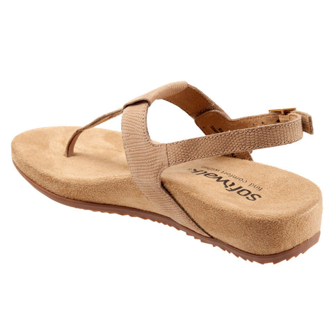 Softwalk Brea S2104-238 Womens Brown Narrow Leather Slingback Sandals Shoes