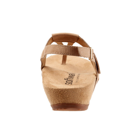 Softwalk Brea S2104-238 Womens Brown Wide Leather Slingback Sandals Shoes
