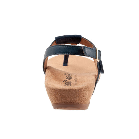 Softwalk Brea S2104-400 Womens Blue Wide Leather Slingback Sandals Shoes