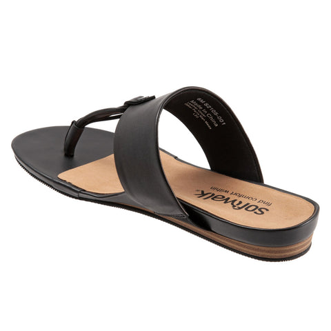 Softwalk Calimesa S2105-001 Womens Black Narrow Flip-Flops Sandals Shoes