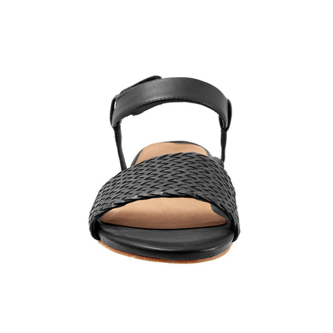Softwalk Ceres S2106-001 Womens Black Leather Strap Strap Sandals Shoes