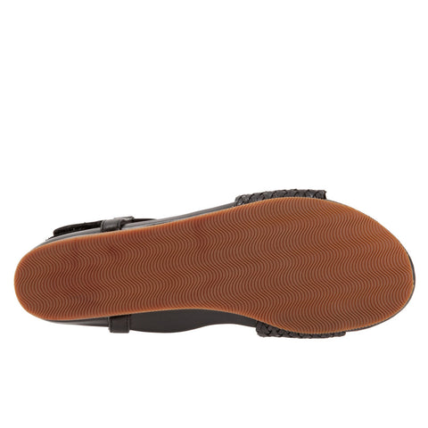 Softwalk Ceres S2106-001 Womens Black Leather Strap Strap Sandals Shoes