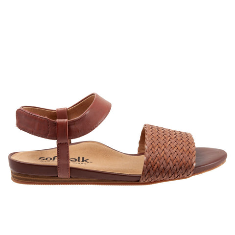 Softwalk Ceres S2106-236 Womens Brown Leather Strap Strap Sandals Shoes
