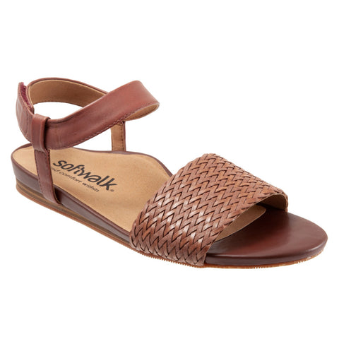 Softwalk Ceres S2106-236 Womens Brown Leather Strap Strap Sandals Shoes