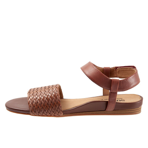 Softwalk Ceres S2106-236 Womens Brown Leather Strap Strap Sandals Shoes