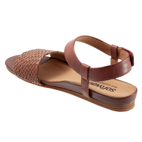Softwalk Ceres S2106-236 Womens Brown Leather Strap Strap Sandals Shoes
