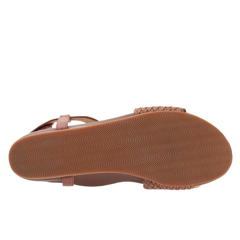 Softwalk Ceres S2106-236 Womens Brown Leather Strap Strap Sandals Shoes