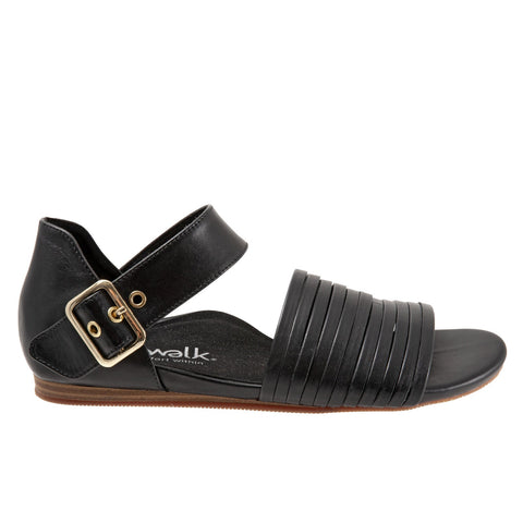 Softwalk Cori S2107-001 Womens Black Narrow Leather Strap Sandals Shoes