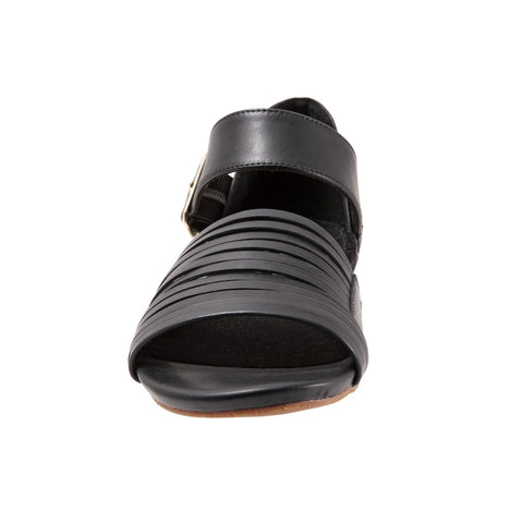 Softwalk Cori S2107-001 Womens Black Narrow Leather Strap Sandals Shoes