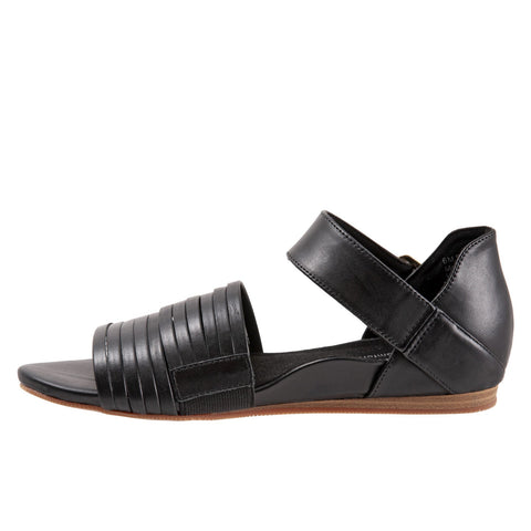 Softwalk Cori S2107-001 Womens Black Narrow Leather Strap Sandals Shoes