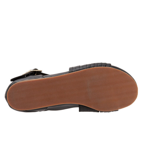 Softwalk Cori S2107-001 Womens Black Narrow Leather Strap Sandals Shoes