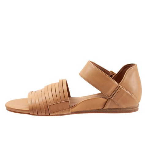 Softwalk Cori S2107-154 Womens Brown Wide Leather Strap Sandals Shoes