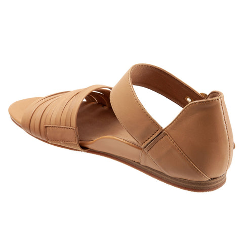 Softwalk Cori S2107-154 Womens Brown Wide Leather Strap Sandals Shoes