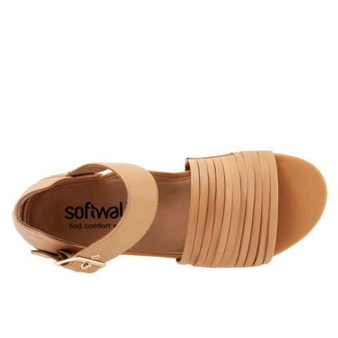 Softwalk Cori S2107-154 Womens Brown Narrow Leather Strap Sandals Shoes