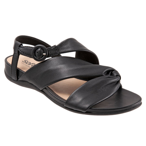 Softwalk Tieli S2109-001 Womens Black Extra Wide Strap Sandals Shoes