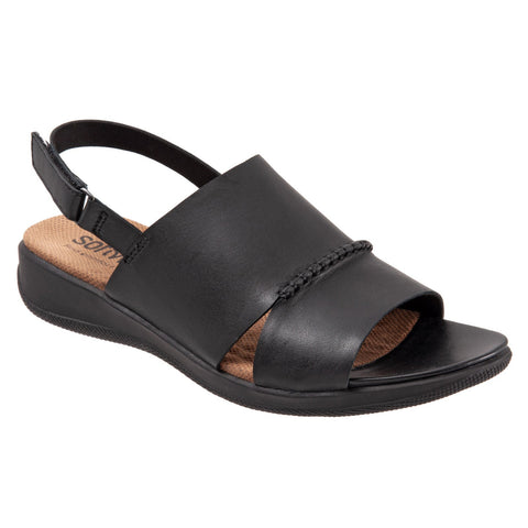 Softwalk Tulare S2114-001 Womens Black Narrow Slingback Sandals Shoes