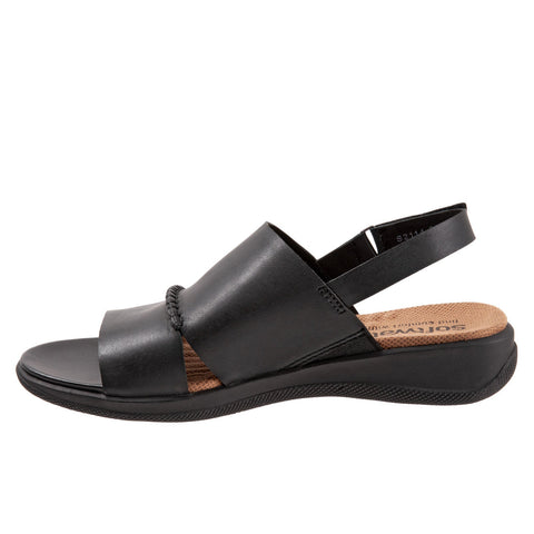 Softwalk Tulare S2114-001 Womens Black Narrow Slingback Sandals Shoes