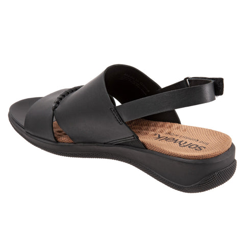 Softwalk Tulare S2114-001 Womens Black Narrow Slingback Sandals Shoes