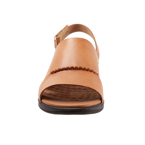 Softwalk Tulare S2114-215 Womens Brown Wide Leather Slingback Sandals Shoes