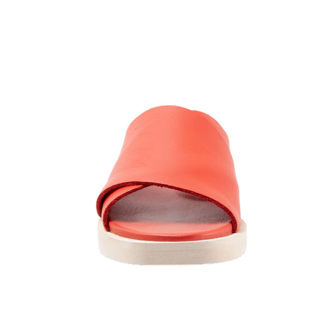 Softwalk Kara S2209-600 Womens Red Narrow Leather Slides Sandals Shoes