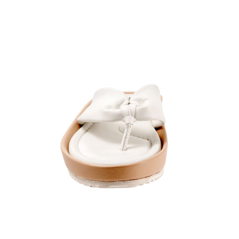 Softwalk Eliza S2220-111 Womens White Leather Flip-Flops Sandals Shoes