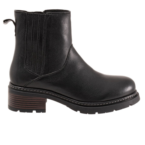 Softwalk Novato S2254-001 Womens Black Leather Zipper Casual Dress Boots