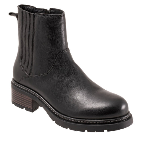Softwalk Novato S2254-001 Womens Black Leather Zipper Casual Dress Boots