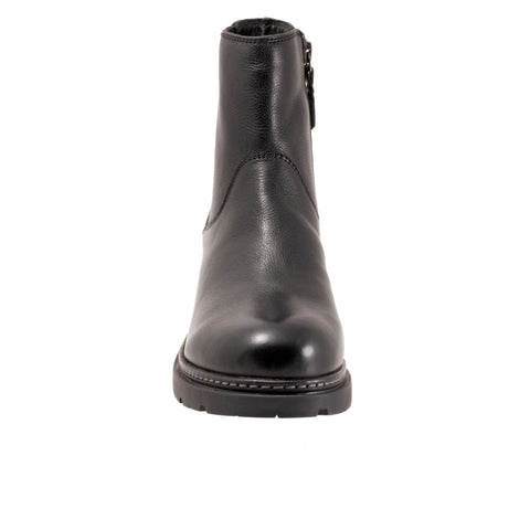 Softwalk Novato S2254-001 Womens Black Wide Leather Casual Dress Boots