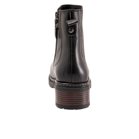 Softwalk Novato S2254-001 Womens Black Leather Zipper Casual Dress Boots