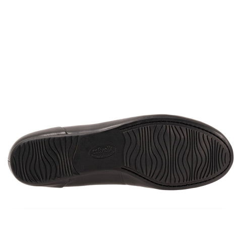 Softwalk Sonoma Halo S2257-001 Womens Black Wide Leather Ballet Flats Shoes