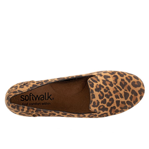 Softwalk Shelby S2258-916 Womens Brown Wide Suede Loafer Flats Shoes