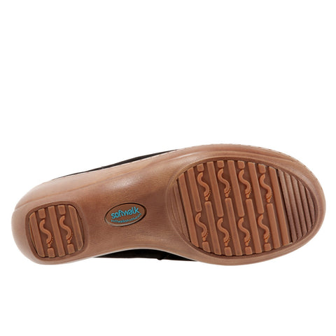 Softwalk Madison Plush S2268-004 Womens Black Wide Clog Sandals Shoes