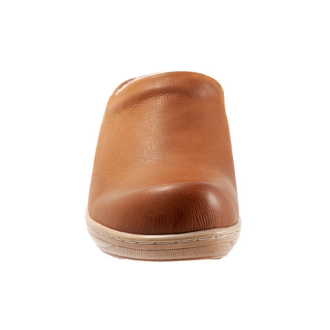 Softwalk Madison Plush S2268-223 Womens Brown Leather Clog Sandals Shoes