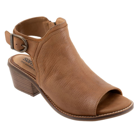 Softwalk Novara S2314-223 Womens Brown Narrow Leather Heeled Sandals Boots