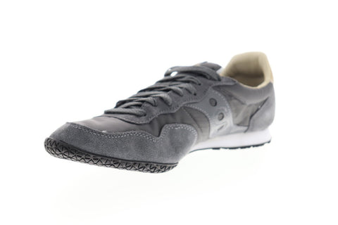 Saucony Bullet S2943-168 Mens Gray Suede Canvas Athletic Running Shoes